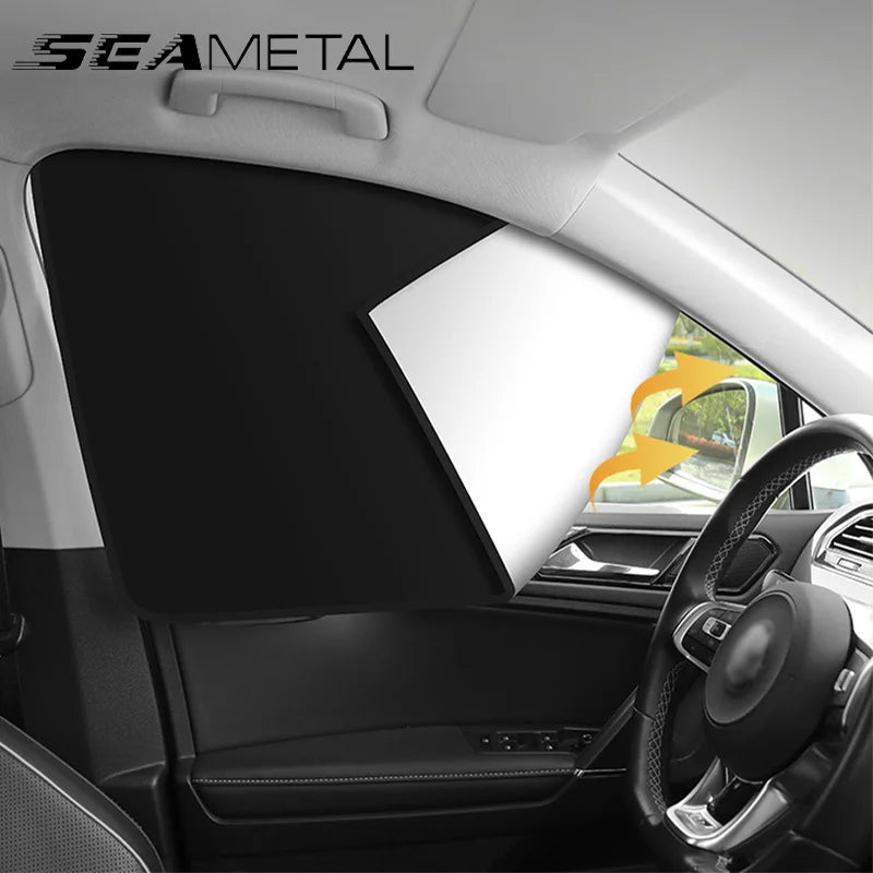 2-Piece Car Side Window Sun Shade Curtains