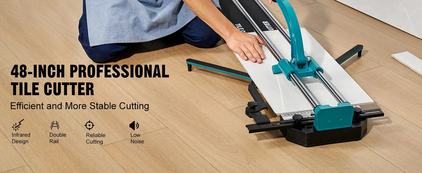SucceBuy Manual Tile Cutter Porcelain Ceramic Tile Cutter with Tungsten Carbide Cutting Wheel Infrared Positioning Anti-Skid