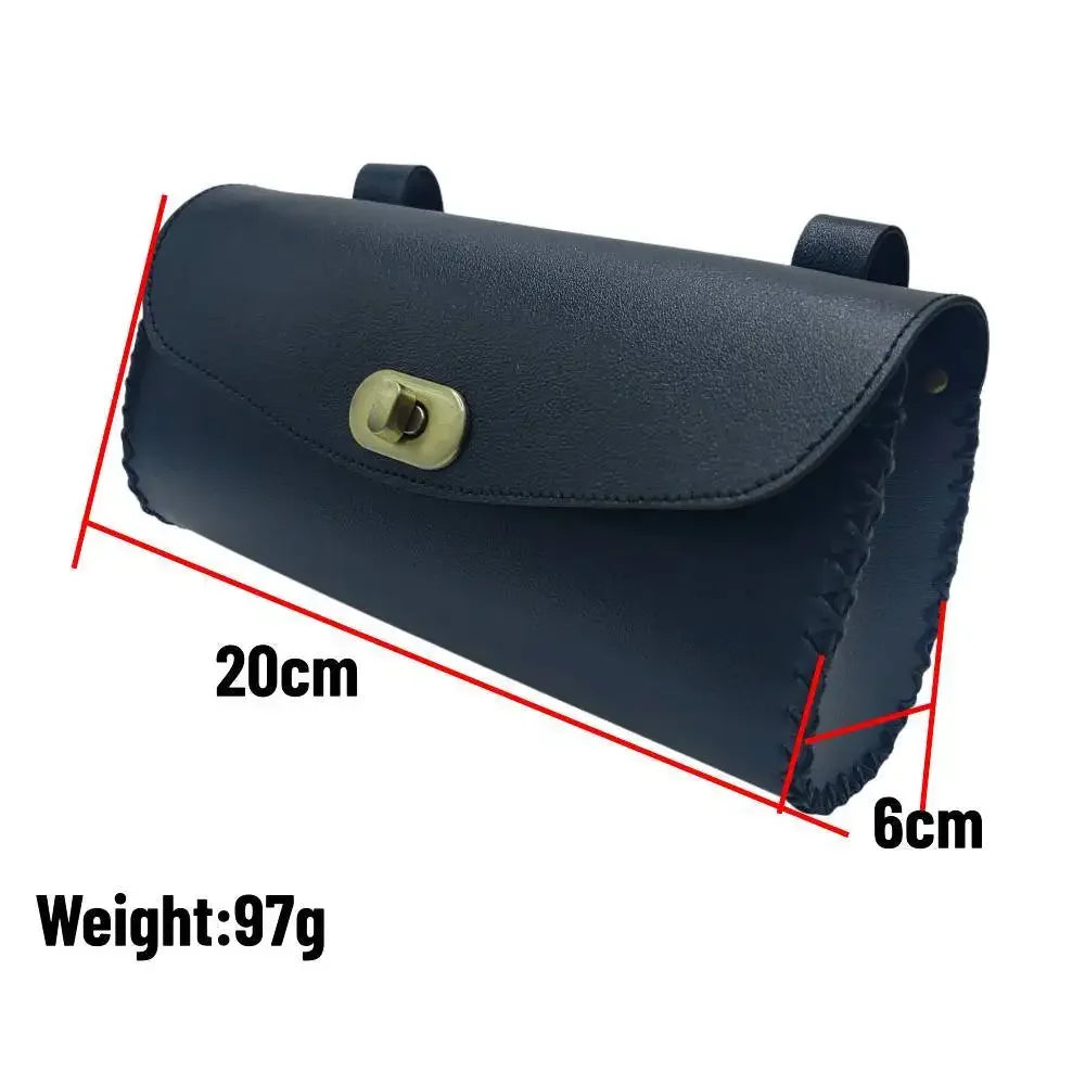 Retro-Style PU Bicycle Storage Pouch
