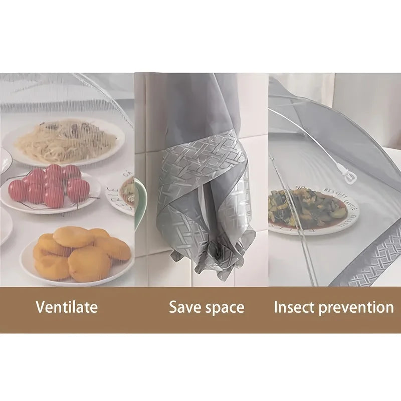 Matdeksel, grønnsaksdeksel, sammenleggbart trekk til spisebord, fluedeksel til ris, støvtrekk til hjemmet, paraply, firkantet sommermodell