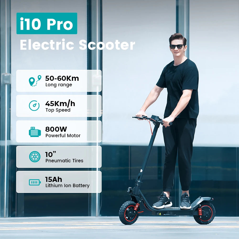 iScooter i10Pro Electric Scooter with Long-Range Power