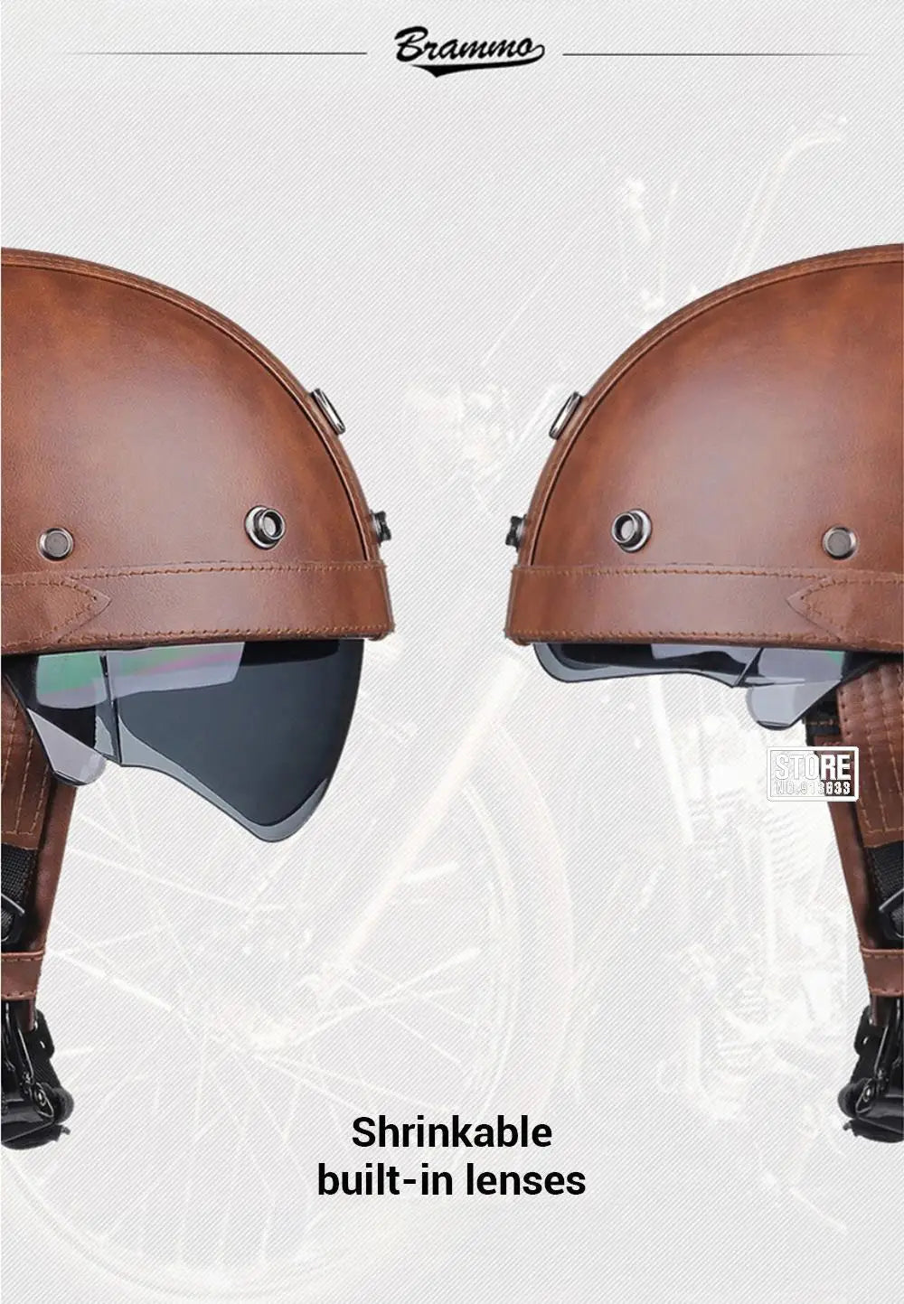 Retro Motorcycle Helmet DOT Certification Moto Helmet Men Women Half Helmet HD Lens Casco Four Seasons Riding Scooter Capacetes 