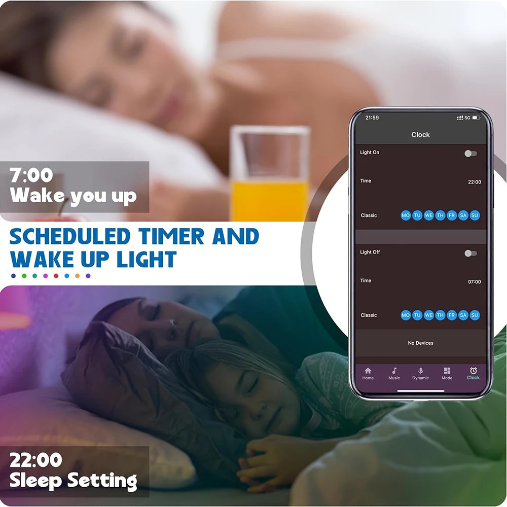 RGB Led Strip Lights 5m 10m 20m 30m Led Room Light with APP Control Flexible Ribbon Luces Led Tape for Room Bedroom Decoration 