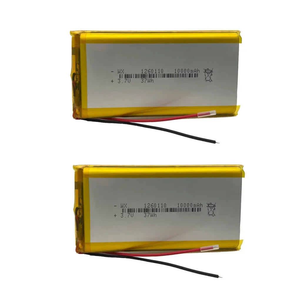 1260110 3.7V Lithium-Polymer Battery, Pack Options