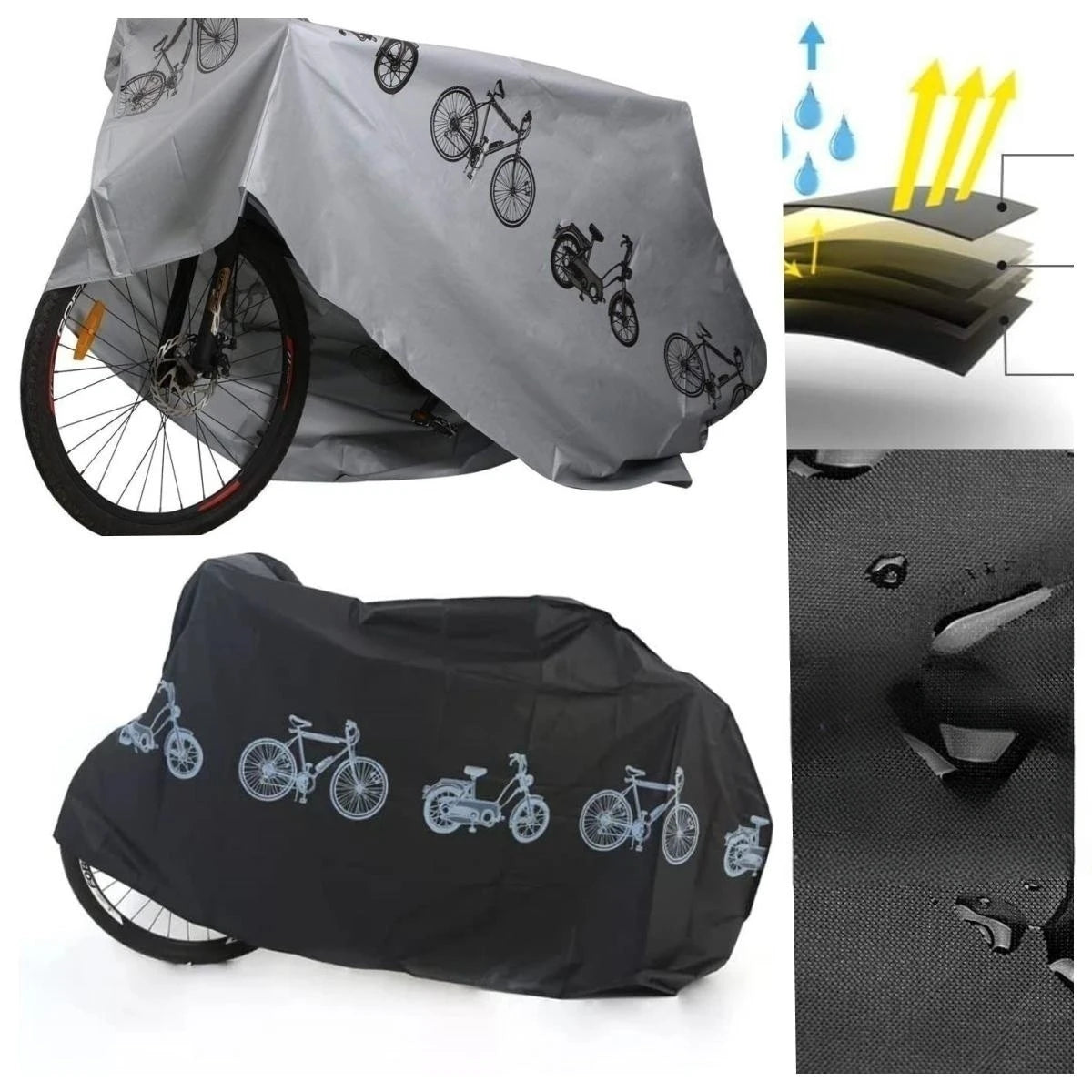 Bicycle Storage Cover, Black or Grey