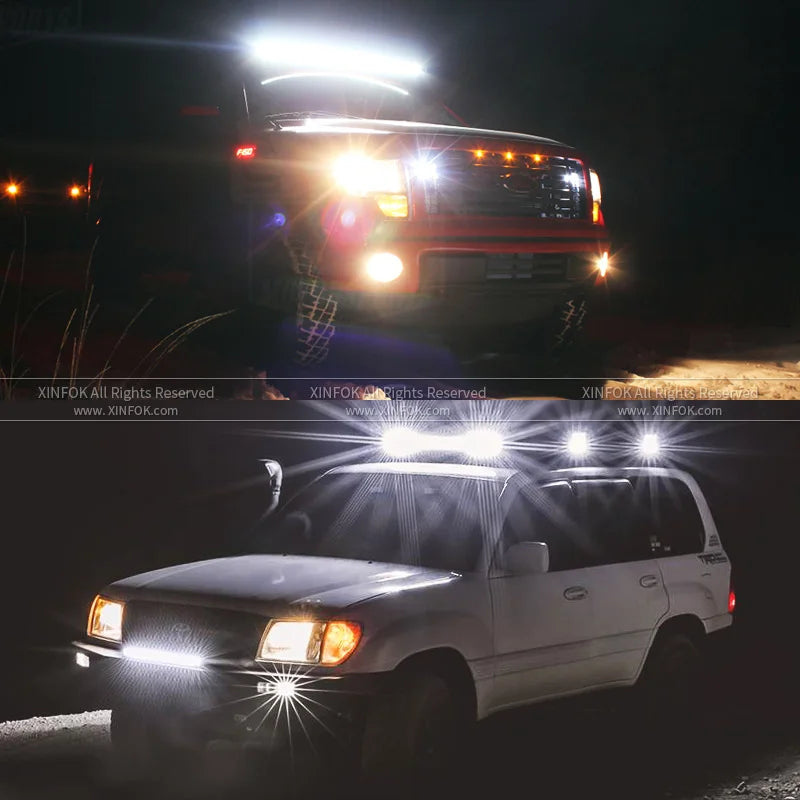 Truck Led Light Round 12v 24v For Tractor Auto Car Vehicle 4x4 Off Road Barra Work Driving Light