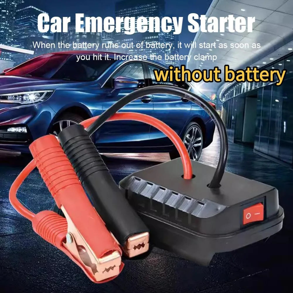 Car Lithium Battery Converter Charger Clip Auto Igniter Jump Starter For Makita Booster Cable Adapter Emergency Power DIY Tools 