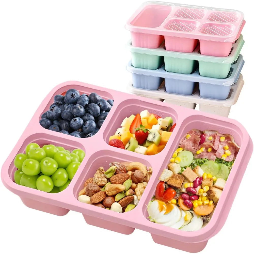 Five-Compartment Lunch Box, Green