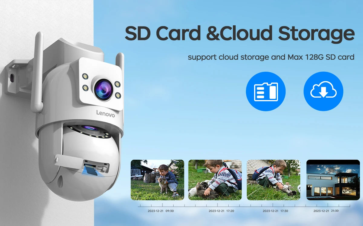 6MP HD Outdoor Security Camera with Dual Lens, AI Tracking, PTZ, Color Night Vision
