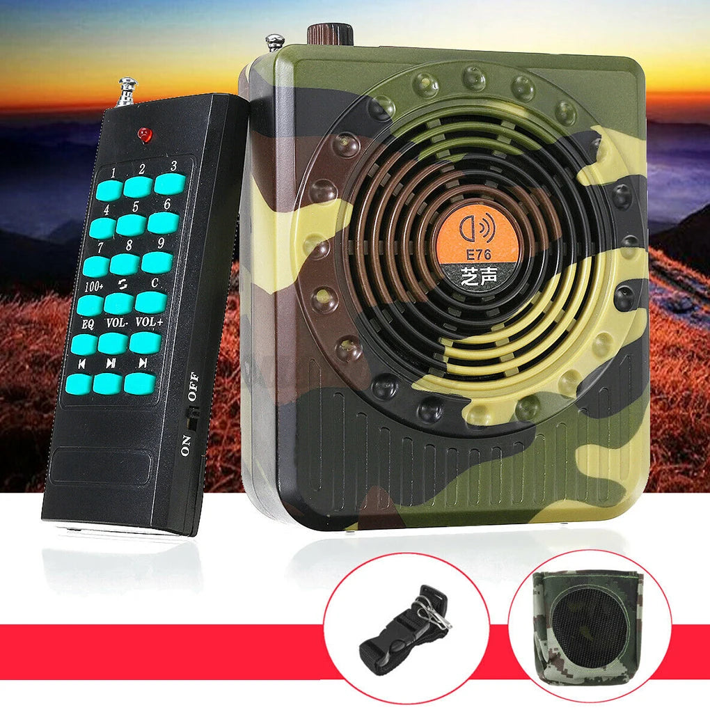 E76  Professional Small Size Sound Amplifiers Decoy Calling Speaker Hunt Tool Remote Remote Control Amplifier Sound Amplifiers