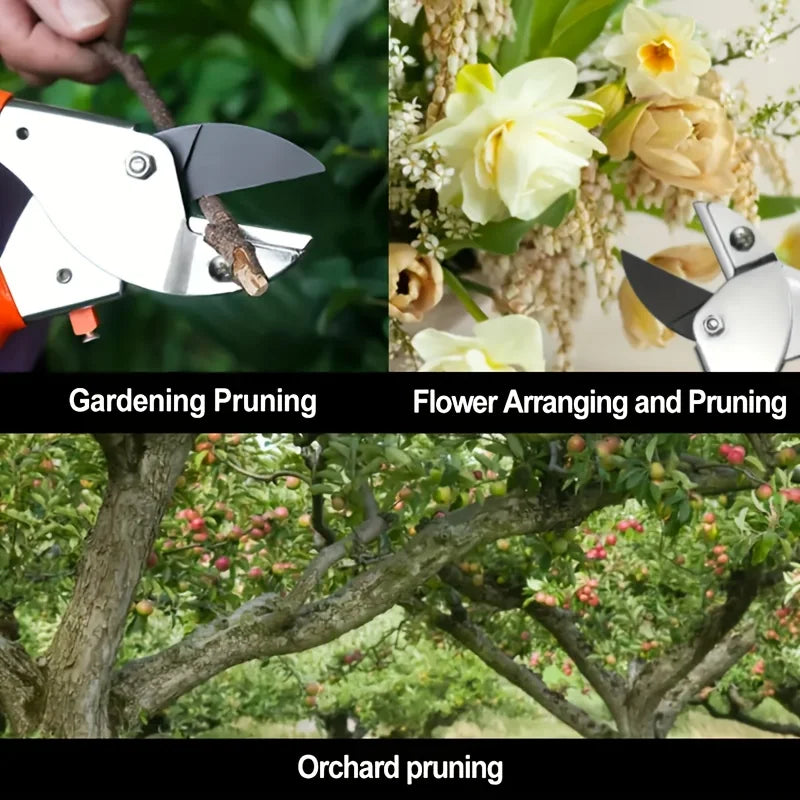 Spring-Loaded Bypass Garden Pruning Shears