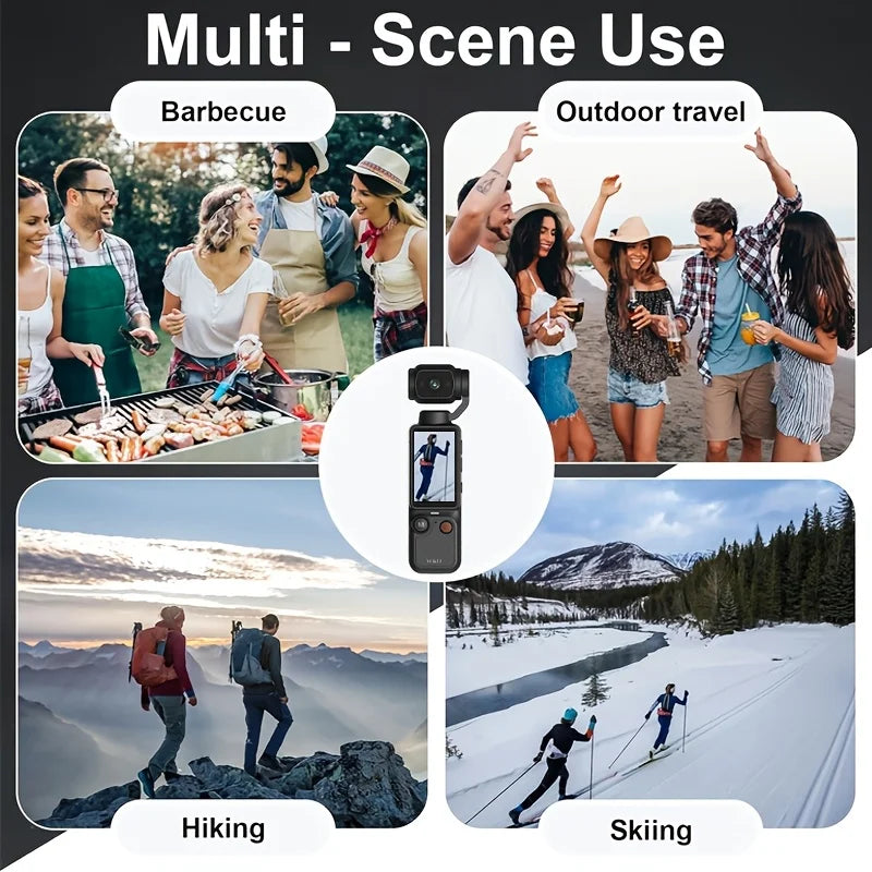 4K Pocket Sports Camcorder with 32GB Card, Tripod and 7-Hour Battery