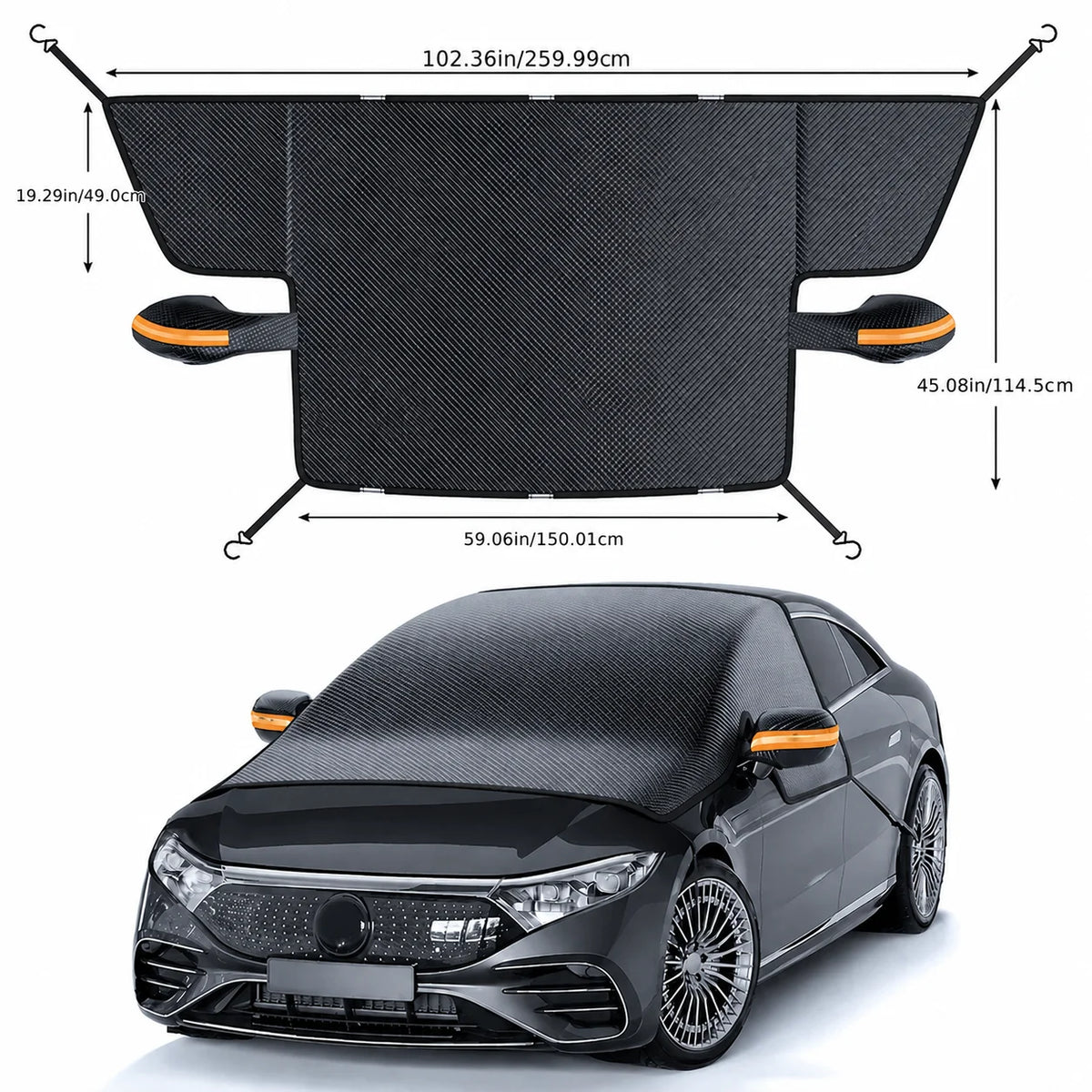 Car Snow Cover, Oxford Fabric, Sizes S and L