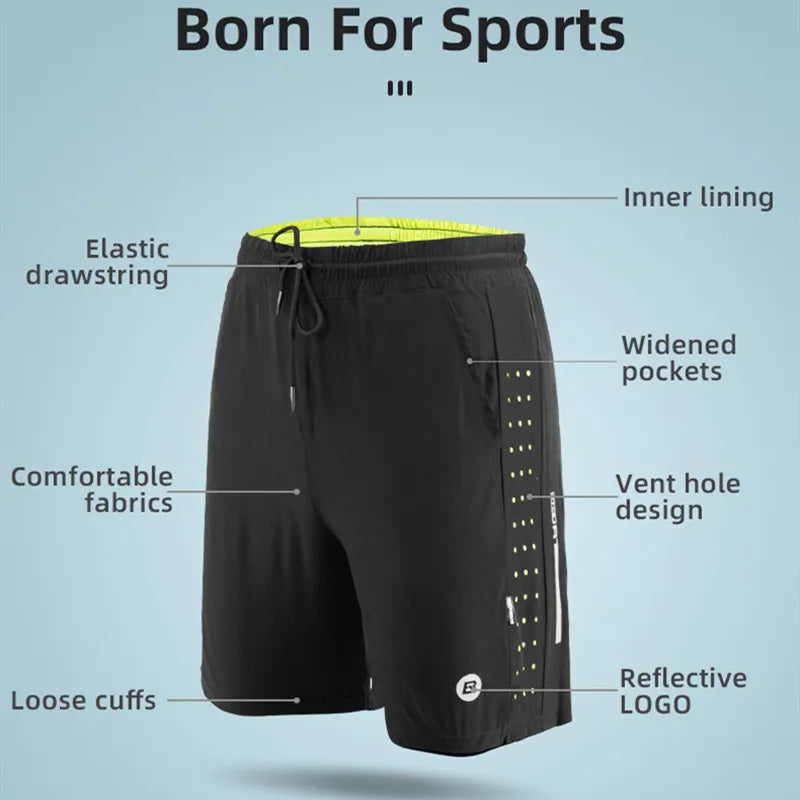 Åndbare Hurtigtørrende Løbershorts med UV-Beskyttelse til Mænd