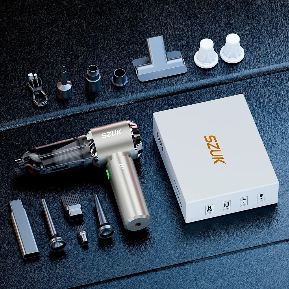 SZUK C012MAX Car Vacuum Cleaner Strong Suction Cleaning Mini Machine Wireless Portable Handhled Blower Machine Home Appliances 