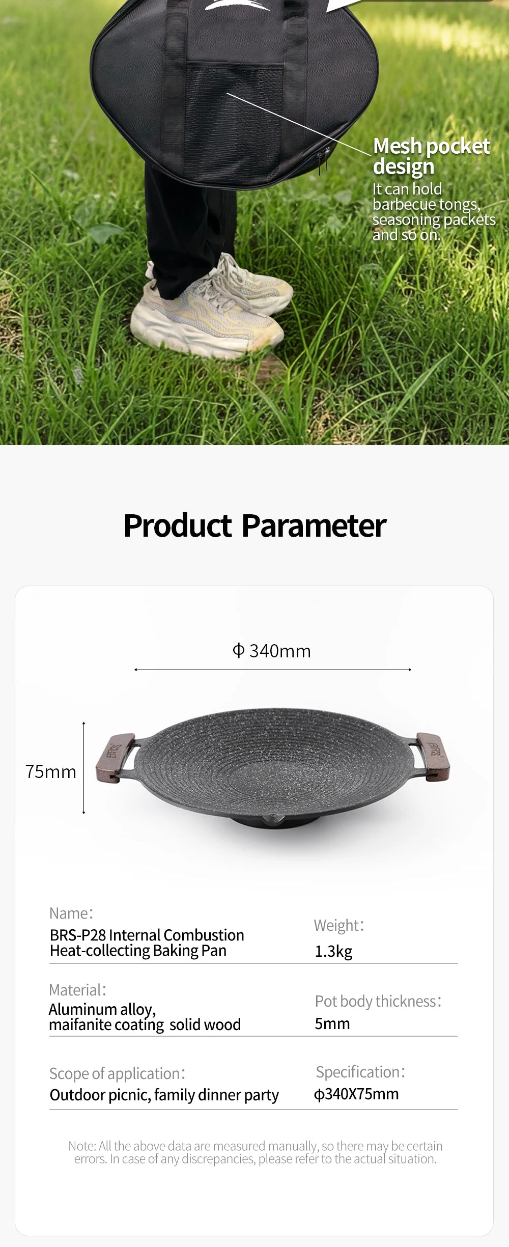 Non-Stick Korean BBQ Grill Pan for Stovetop and Outdoor Cooking