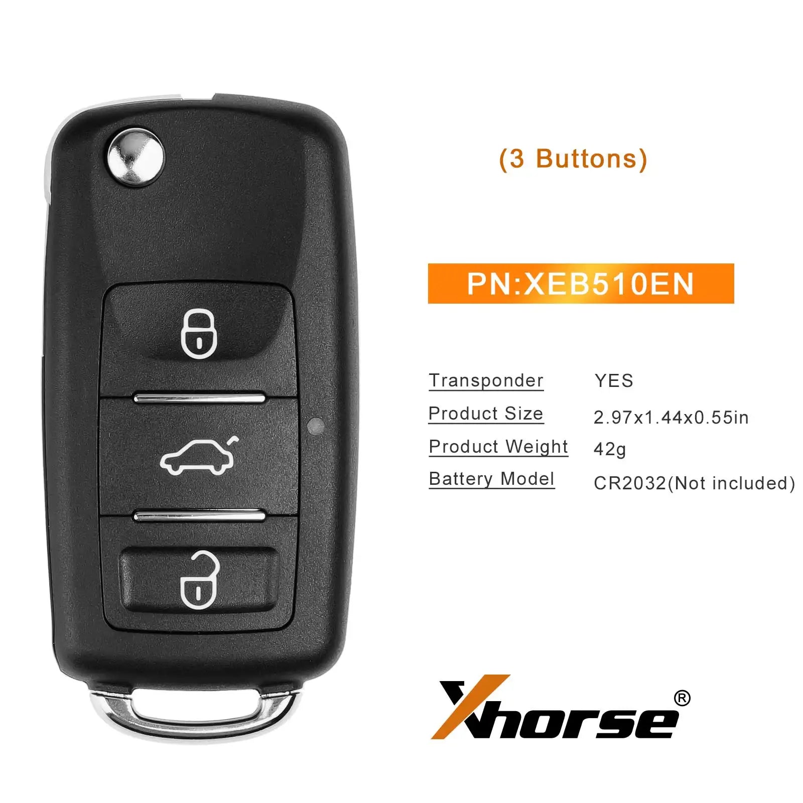 Xhorse XEB510EN Telecomandă Super Volkswagen B5 cu Cip Super XT27B (Pachet de 5)
