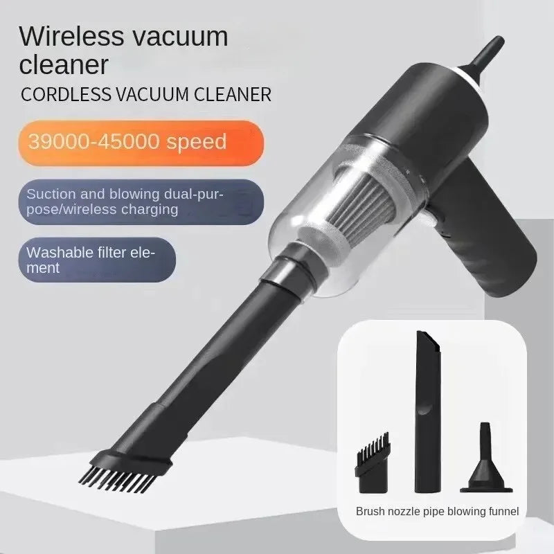Handheld Car Vacuum with Blow Nozzle and Built-In 1200 mAh Battery