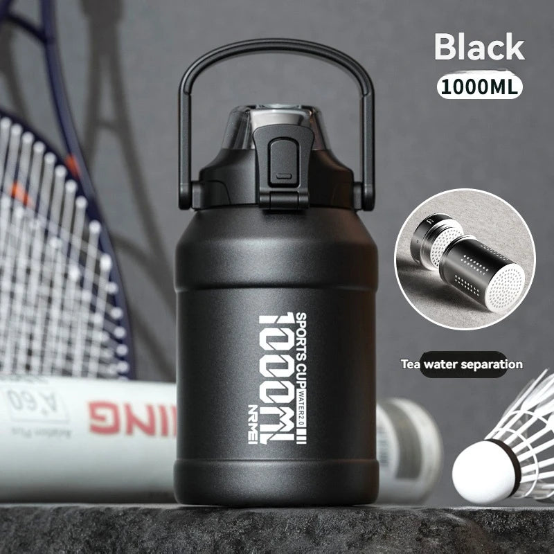 Stainless Steel Insulated Water Bottle with Straw and Handle