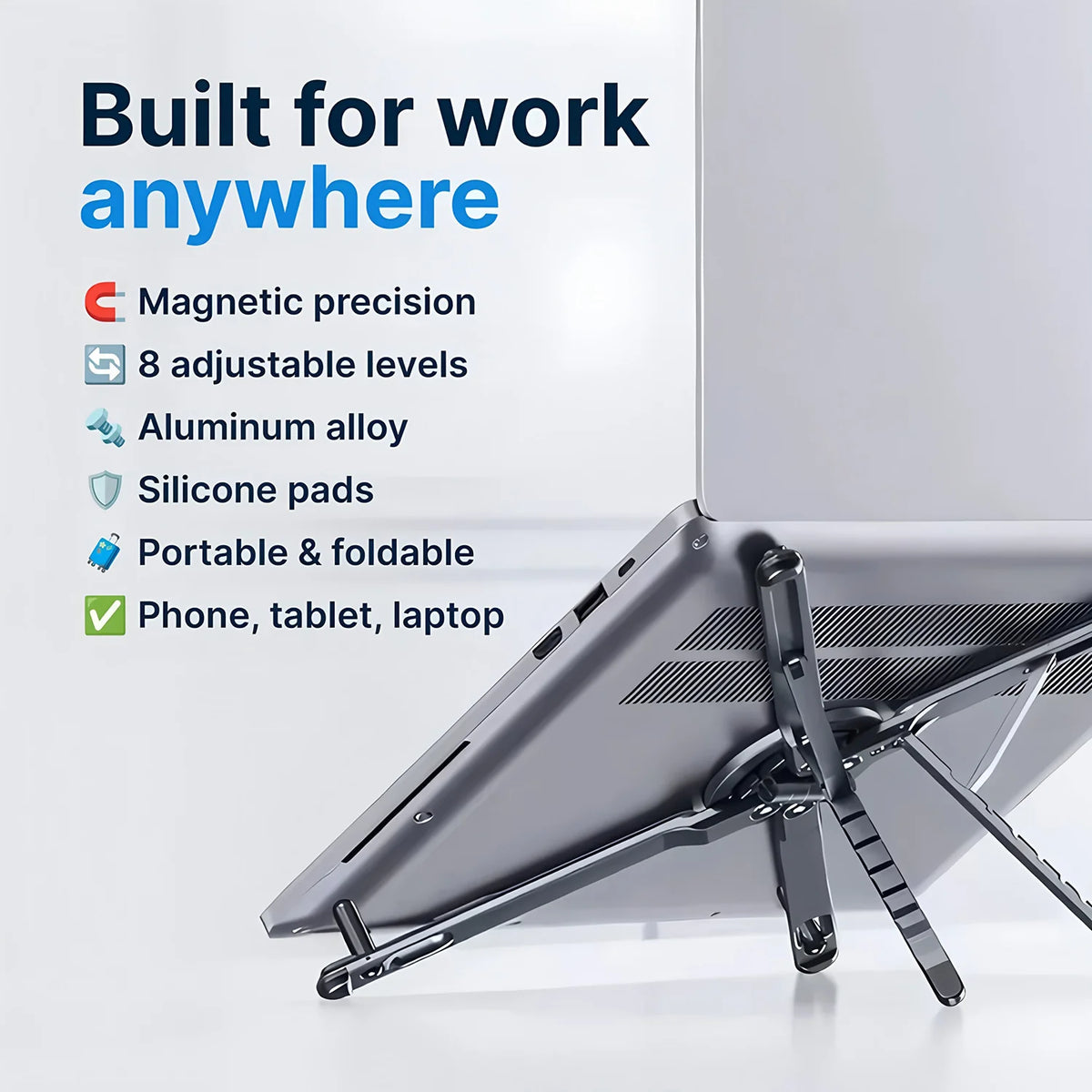 Foldable Magnetic Phone Holder and Tripod