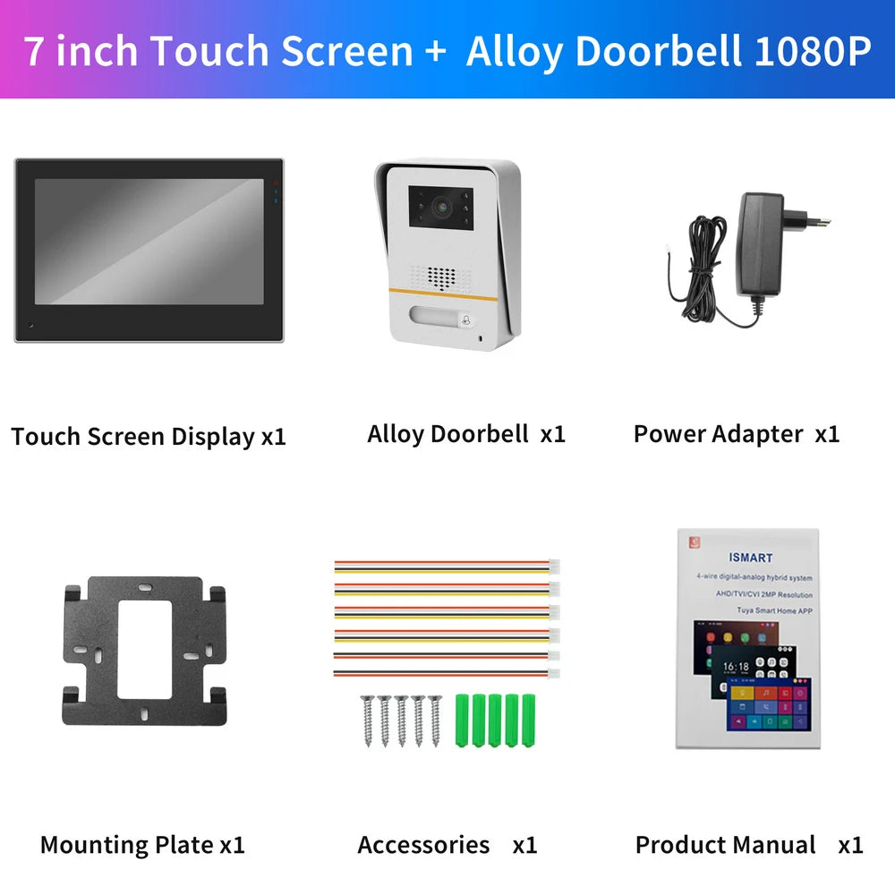 Karmen Video Doorbell Intercom 1080P Wide-Angle Touch Screen