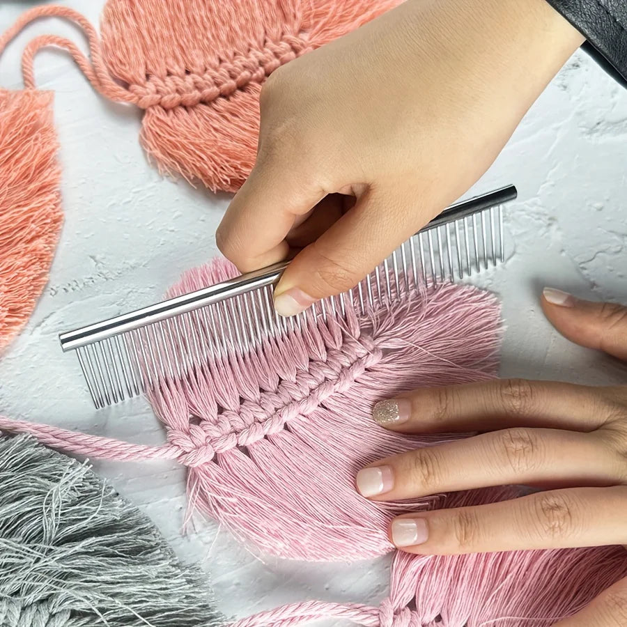 Stainless Steel Macrame and Weaving Comb