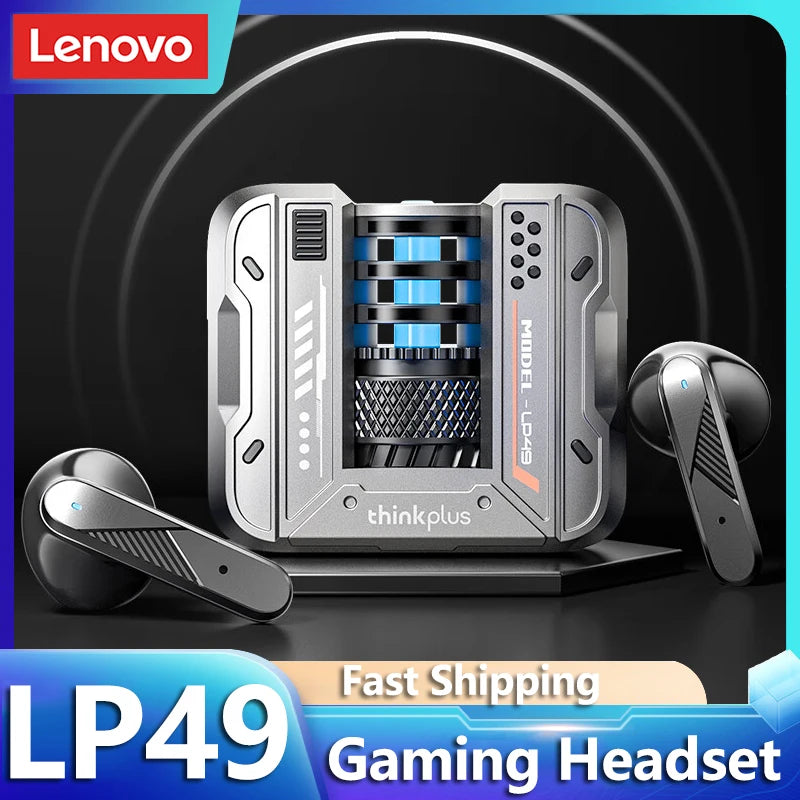 Lenovo LP49 AI Translation Headphones Wireless Bluetooth 5.4 Noise Reduction HD Call Earbuds Office Travel Real Time Translation 