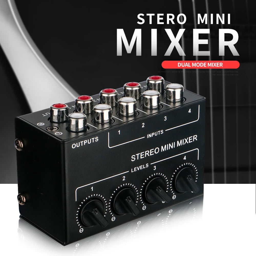 Passive Stereo Mixer - Four or Six Channels