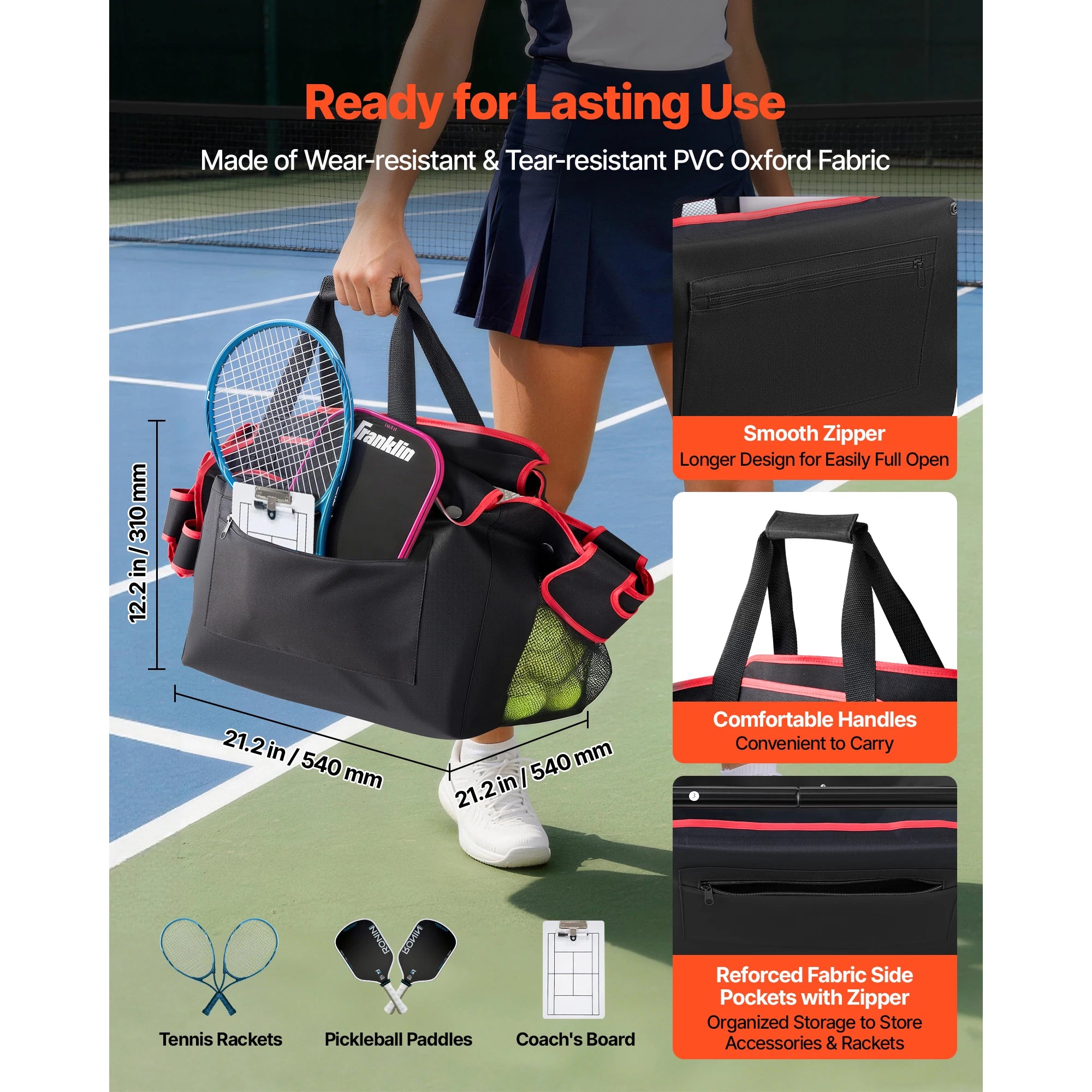SucceBuy 175 Tennis Balls Hopper Holds 290 Pickleballs Foldable Pickleball Basket Cart with Wheels for Training Coaching Pick Up