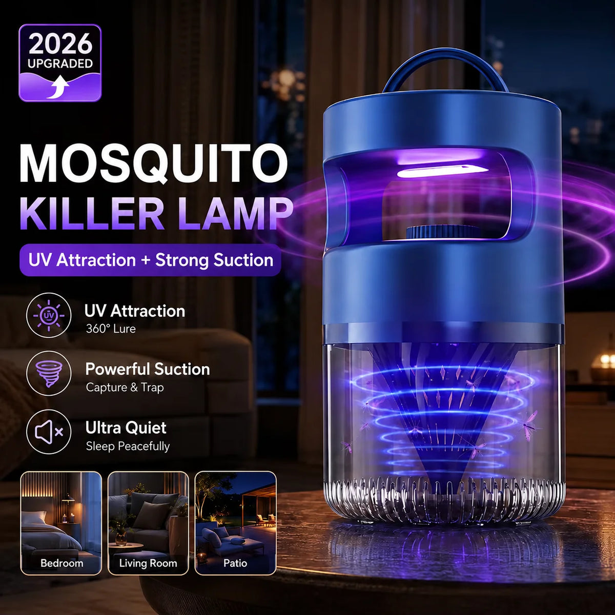 Suction-Type Insect Trap Lamp