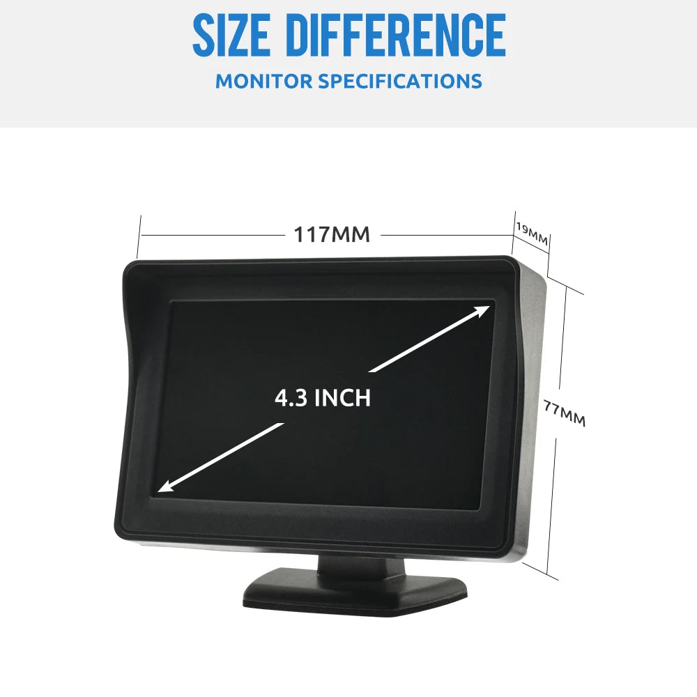 Car Rear View Camera with 4.3-Inch LCD Monitor