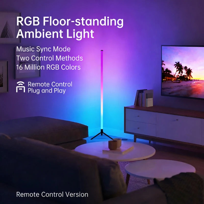 Lampe de sol d'ambiance RGB 120 cm