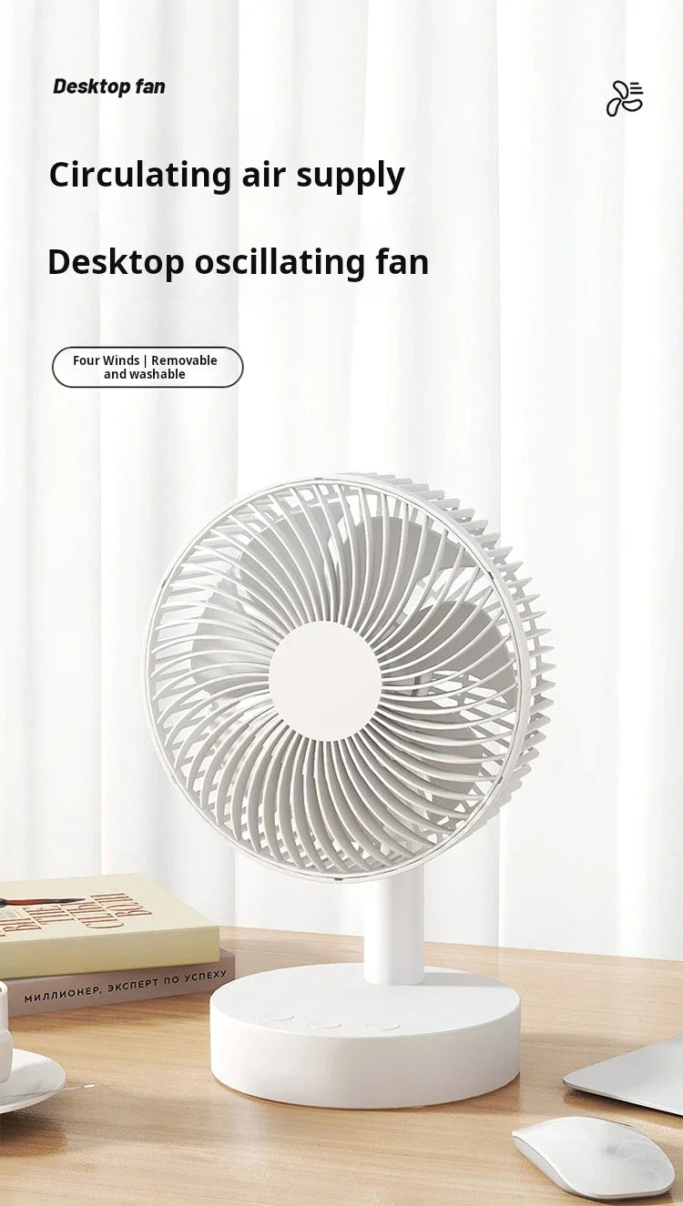 Xiaomi Youpin Fan Small White Desktop Timer Mute With Four-speed Adjustable Portable Fan Recharging Models Detachable Desk fan 