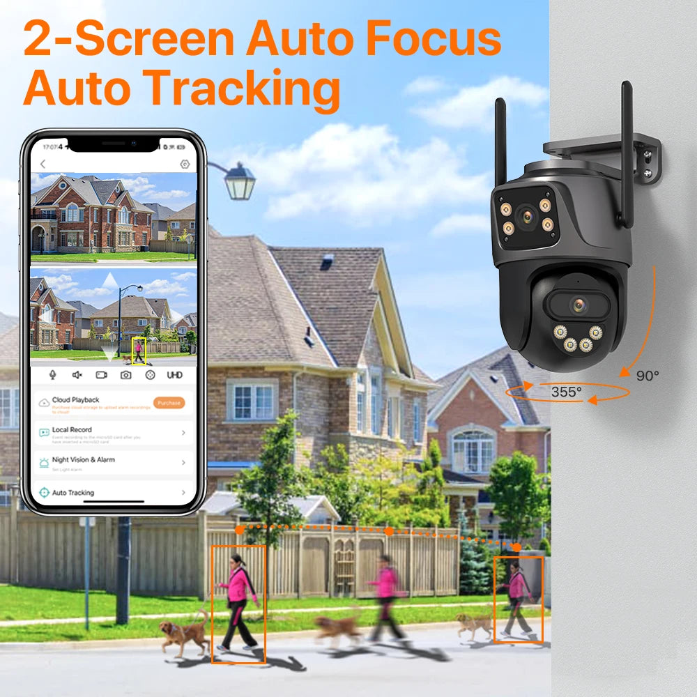 4K Dual Lens WiFi PTZ Security Camera