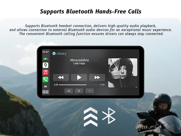 Six-Inch Motorcycle CarPlay and Android Auto Display