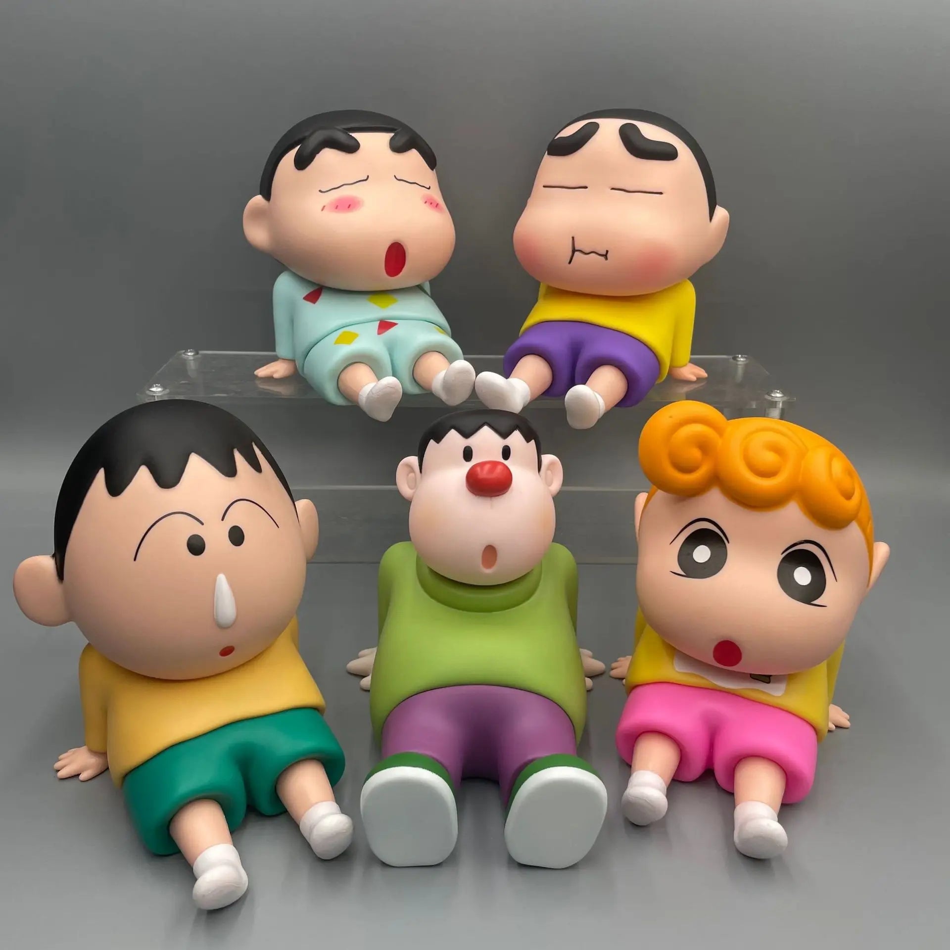 Kawaii Crayon Shin-Chan Boochan Phone Holder Desktop Anime Ornaments Watching Tv Cartoon Phone Support Cute Doll Girls Gifts 