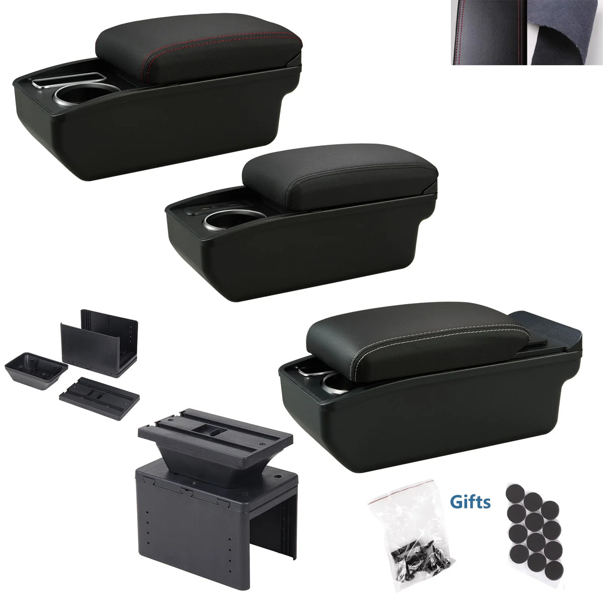 Universal Car Armrest Universal Model Armrest Box Central Storage Box Dedicated Cup Holder Retrofit Parts Interior Accessories