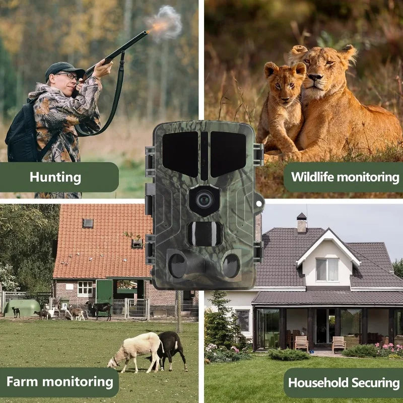 4K Hunting Trail Camera 50MP Night Vision IP65 Waterproof
