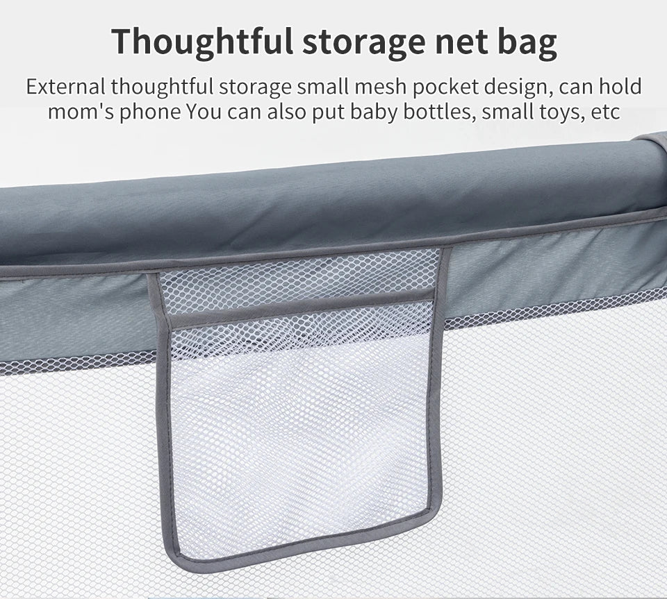 Baby Playpen Child Safety Fence with Pull Rings and Ball Box