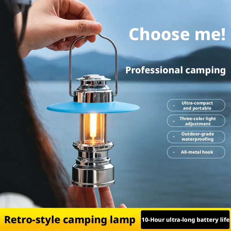 Vintage-inspirerad bärbar campinglykta alternativ