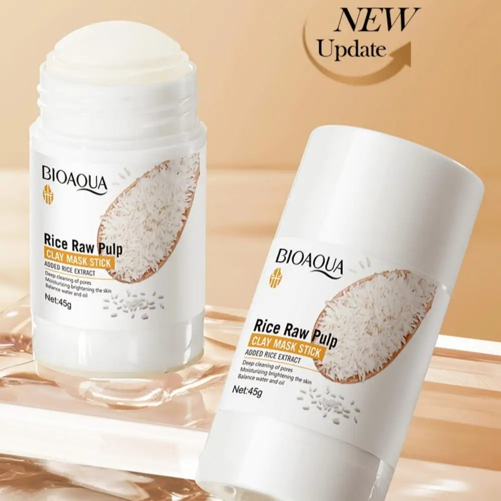 1/3/5pcs White Rice Raw Pulp Mud Mask Moisturizing Blackhead Removal Clean Face Shrink Pores Mask Face Skin Care Products 