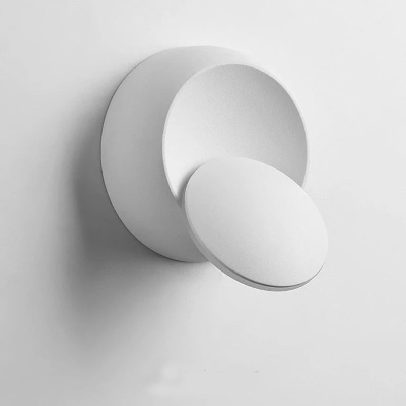 Nástěnné LED svítidlo s otočným diskem, 5 W, černé nebo bílé