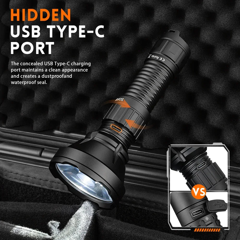 Sofirn SF26 2000 lumenov taktická baterka s USB-C nabíjaním