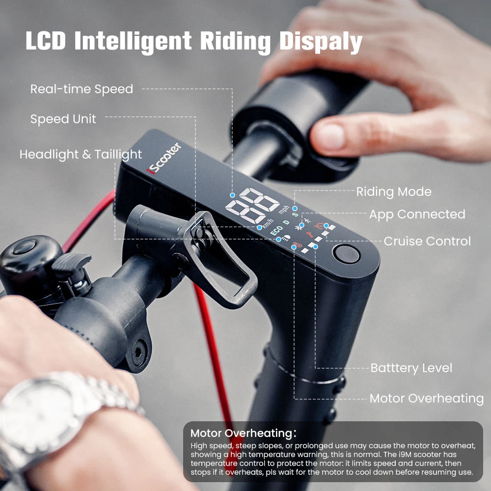 iScooter i9M Electric Scooter with 500W Motor and Pneumatic Tires