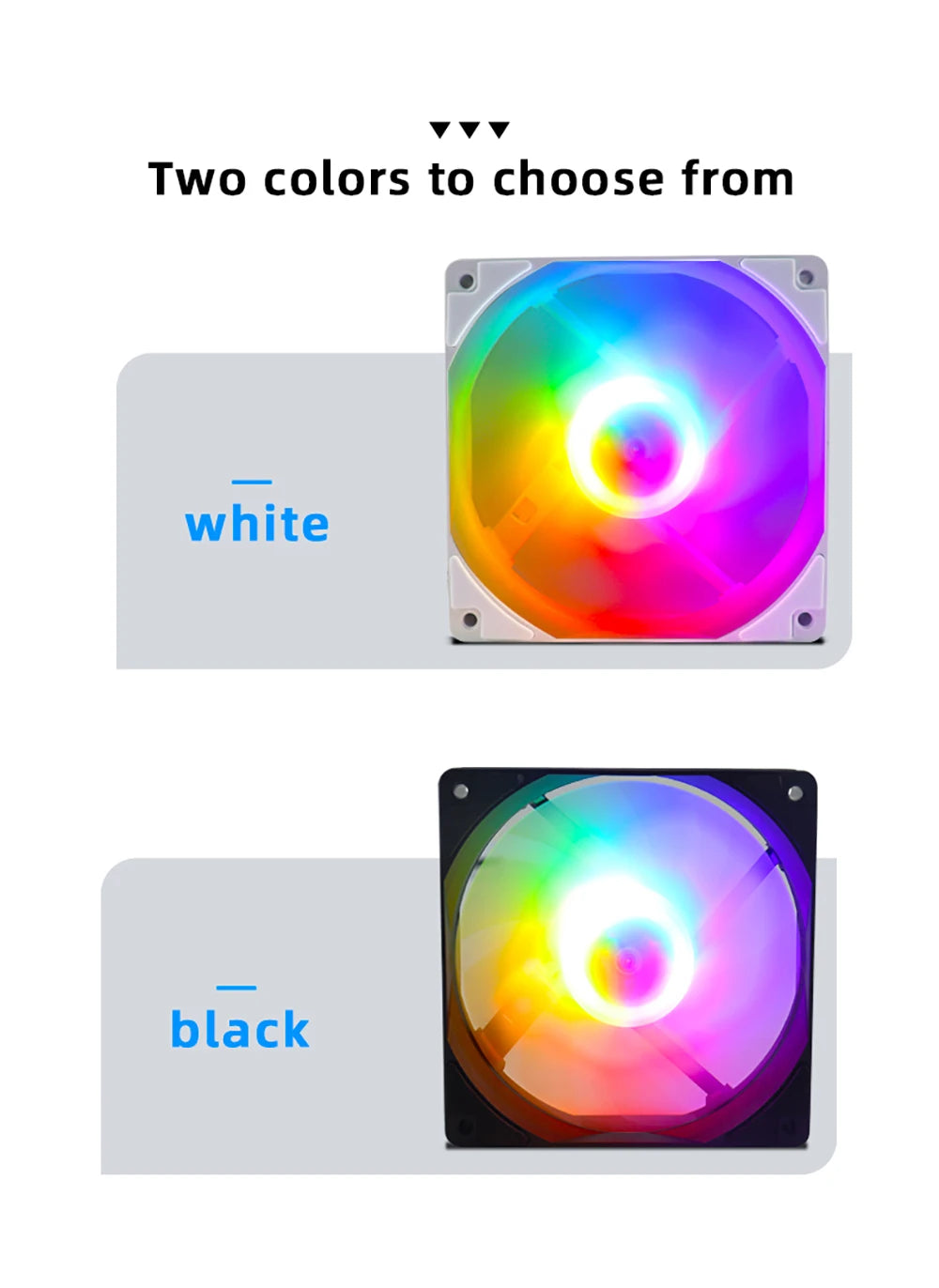 120 mm Rainbow RGB Computer Case Fan