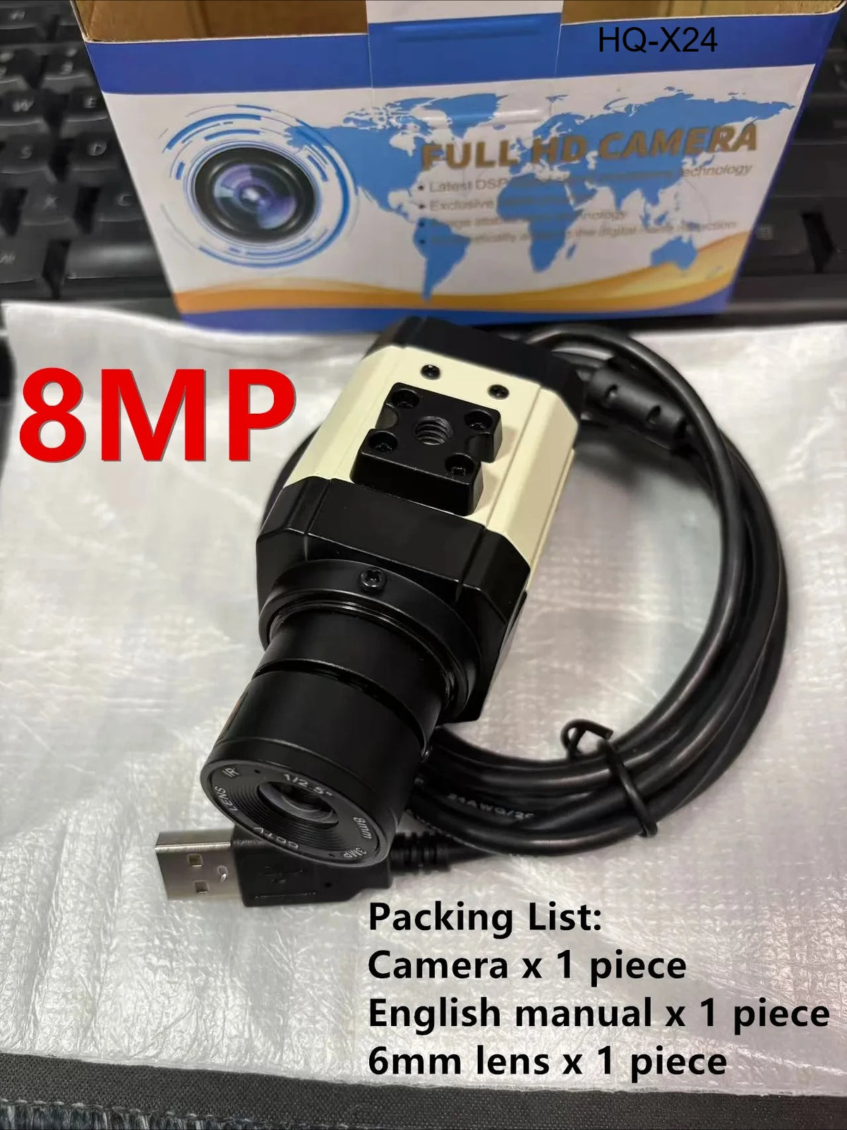 4MP 30fps USB Webcam with Varifocal Zoom Lens