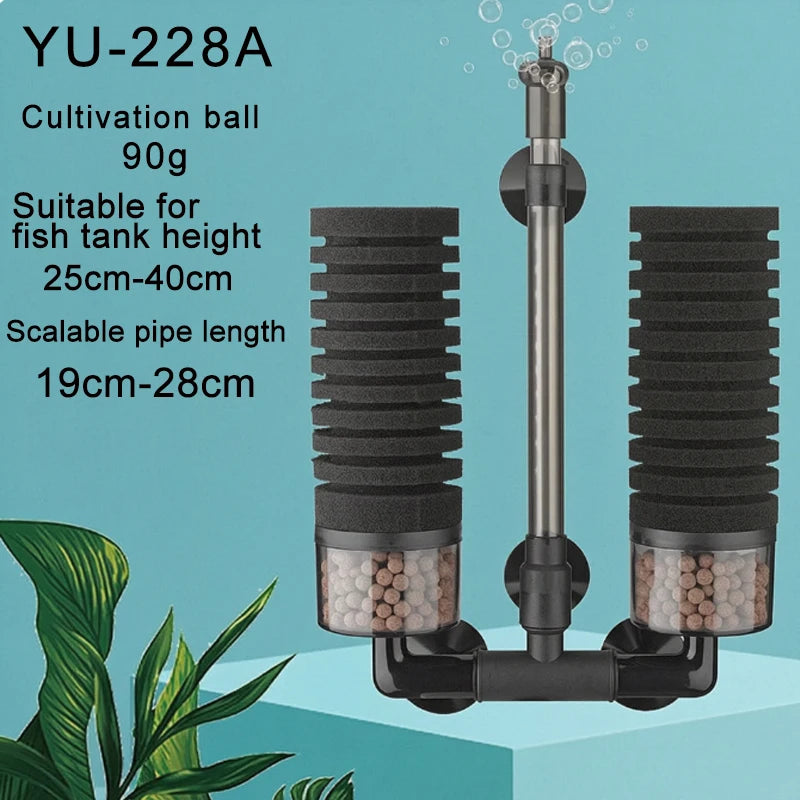 Dual-Sponge Aquarium Filter, Unit/Media Options