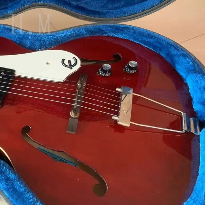 Sex-sträng Jazzgitarr Rullbar bro och bakstycke-set