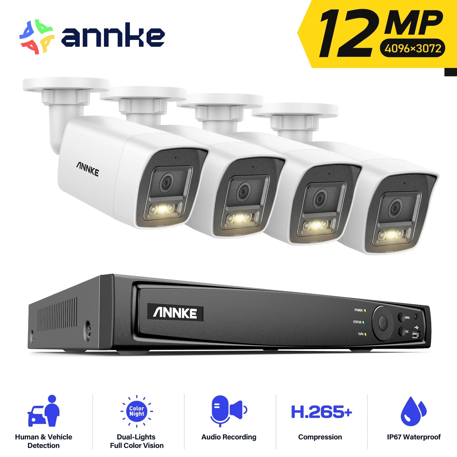 ANNKE 4K PoE Security Camera System with 8CH NVR