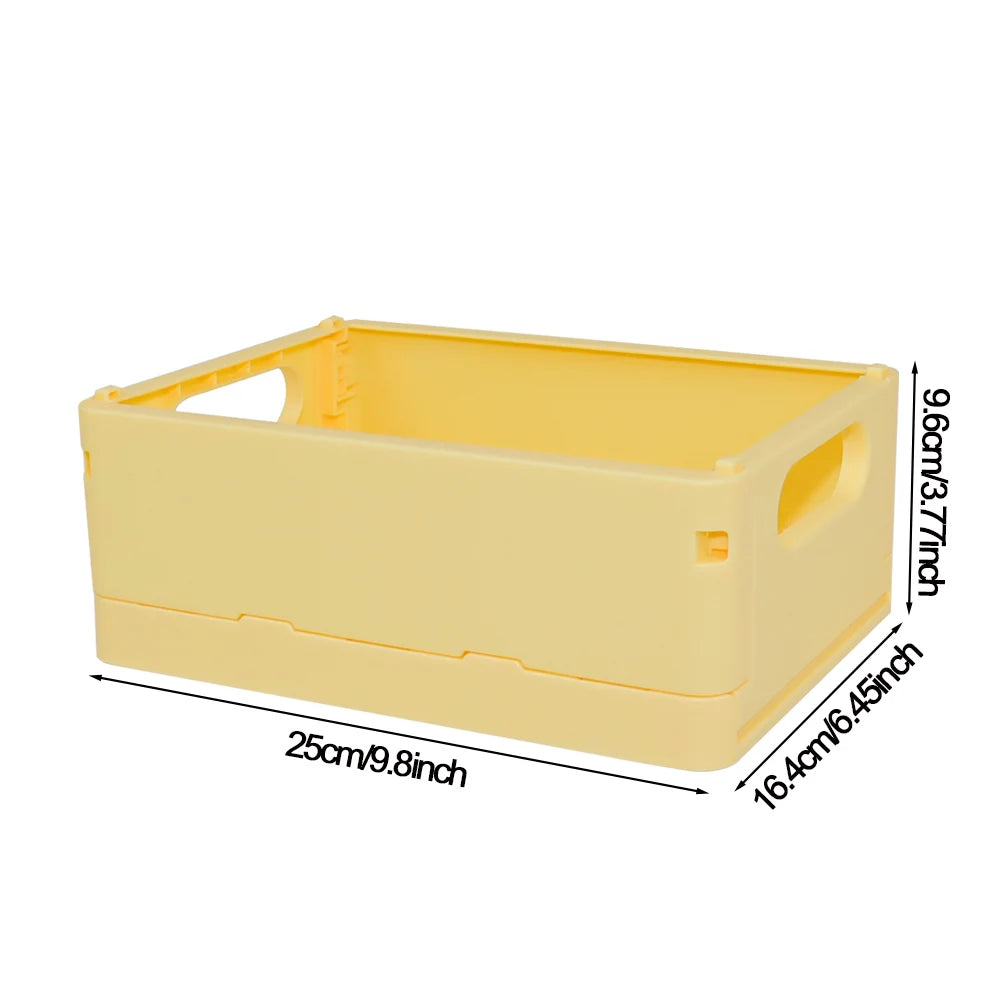 Foldable Plastic Storage Basket, Size and Style Options